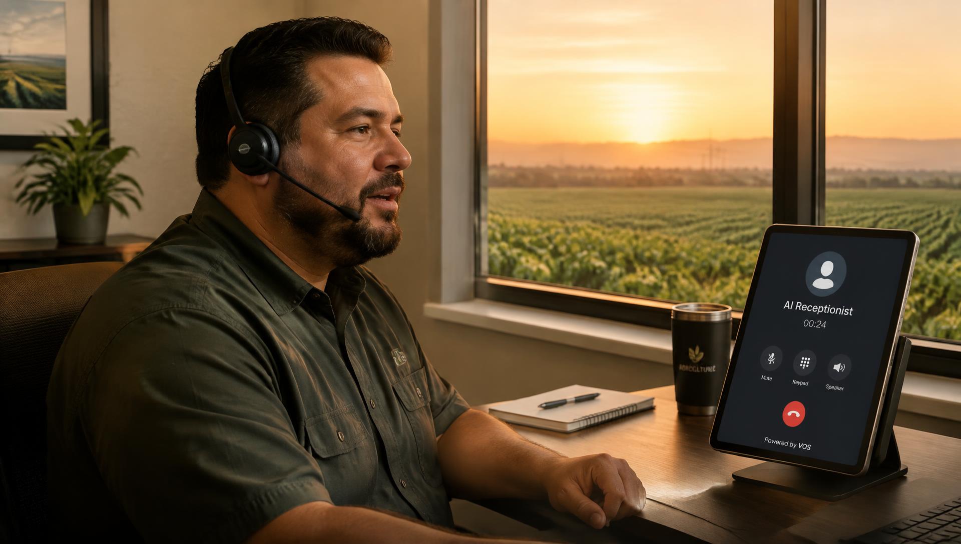 AI Receptionist answering phone for a business in Ceres, California