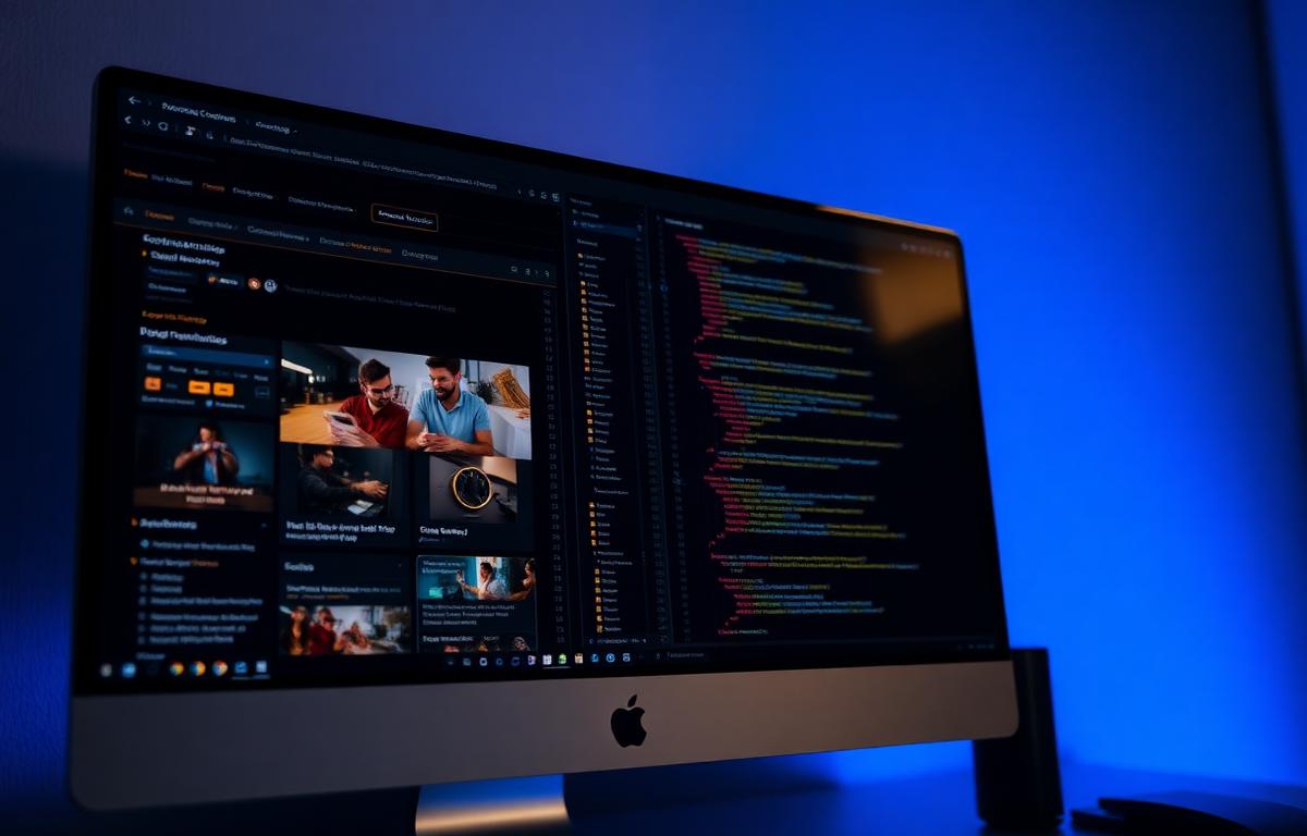 Web design project shown on a desktop screen representing website development in California