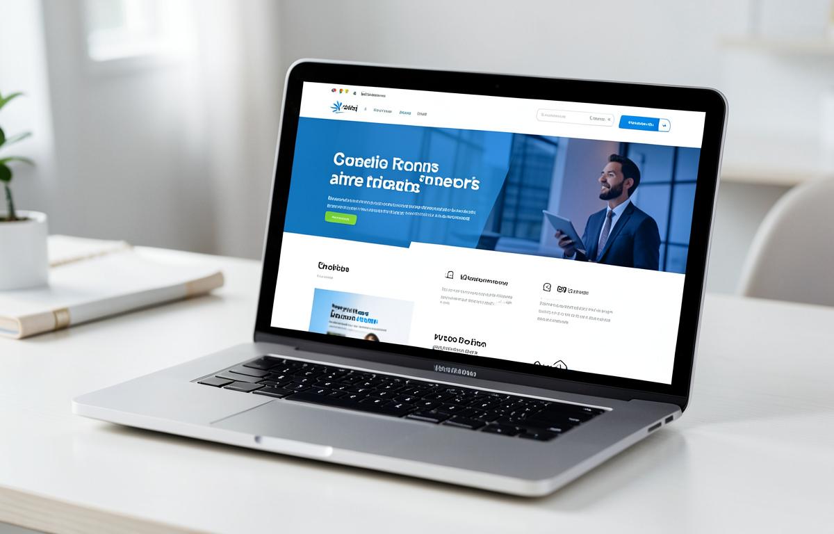 Professional website interface created through professional web design in California.