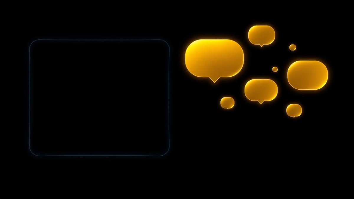 Dim static contact form on the left compared with glowing gold AI chat bubbles on the right