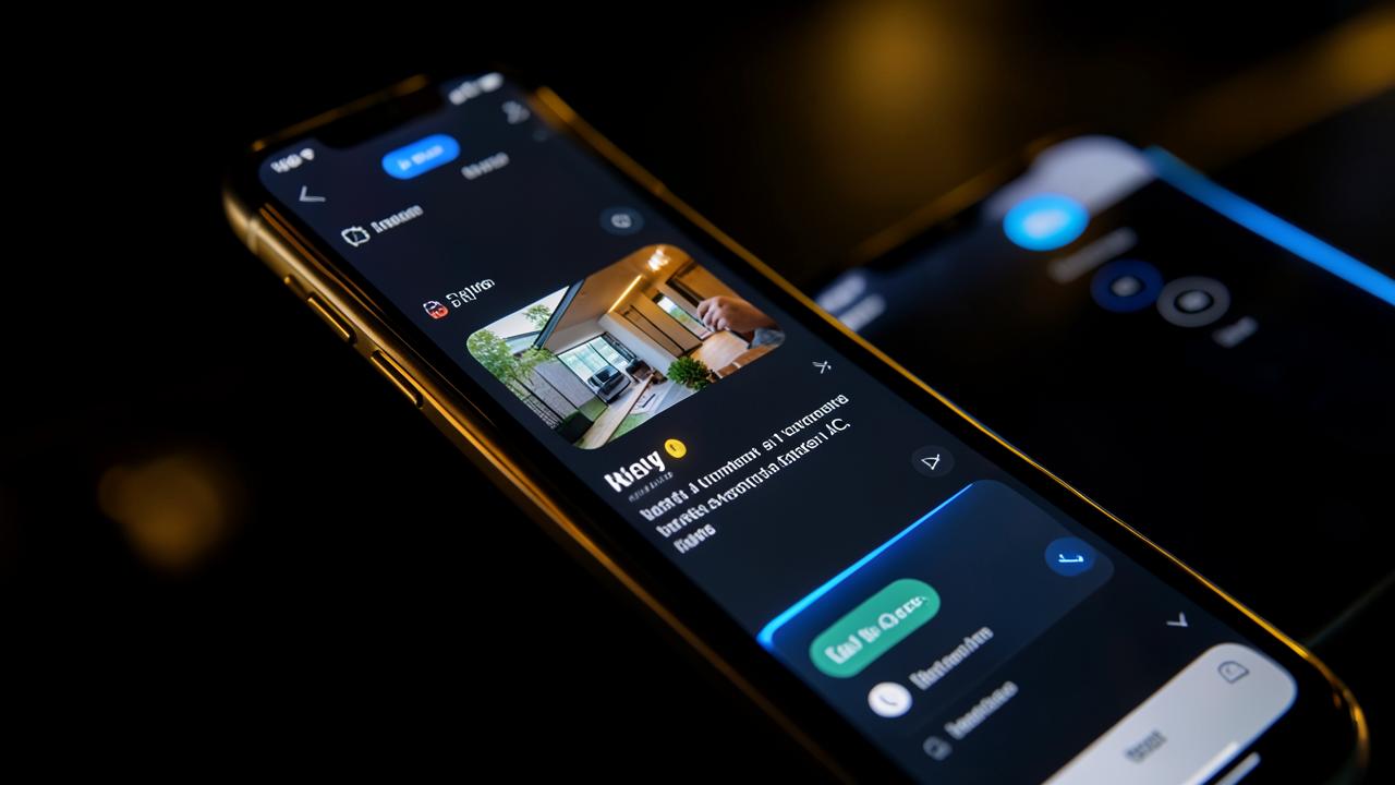 Smartphone lighting up at night with an after-hours no-cooling call answered by an AI receptionist
