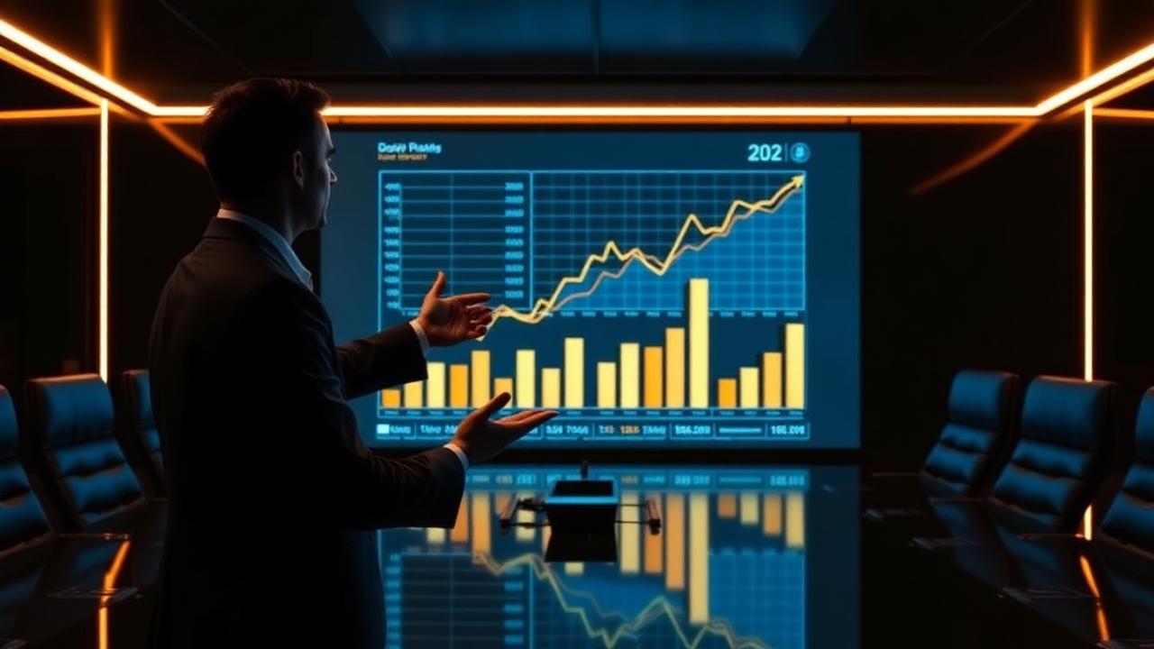 An executive presenting the impact of review generation services in California